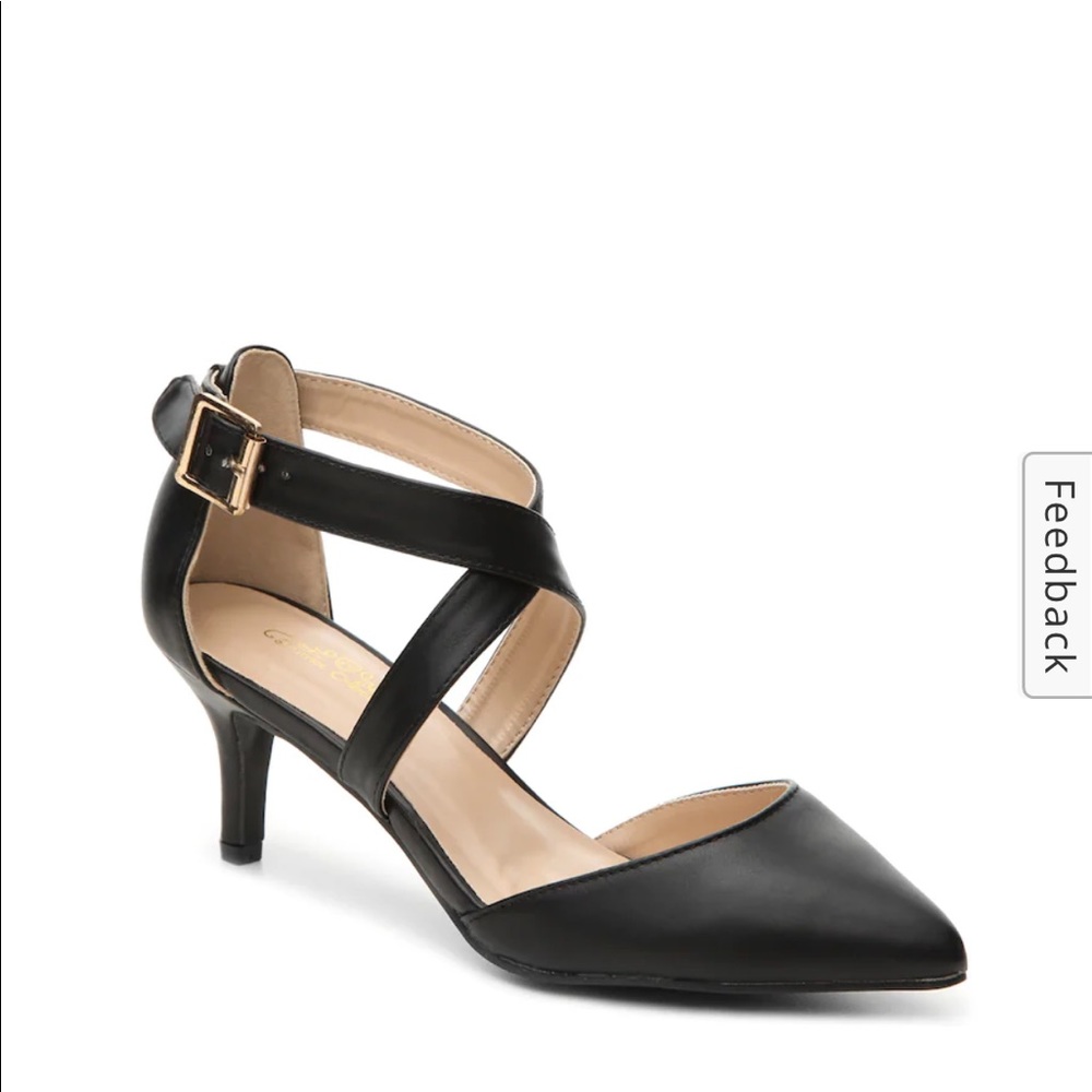 Black strappy pumps